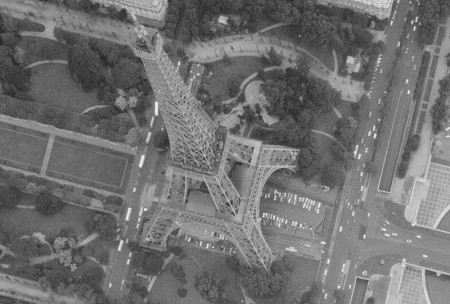 Vista aérea de la Torre Eiffel