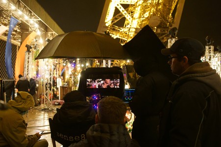 Foto de un rodaje en la Torre Eiffel