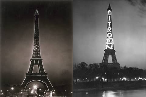 La iluminación de Citroën y el reloj 