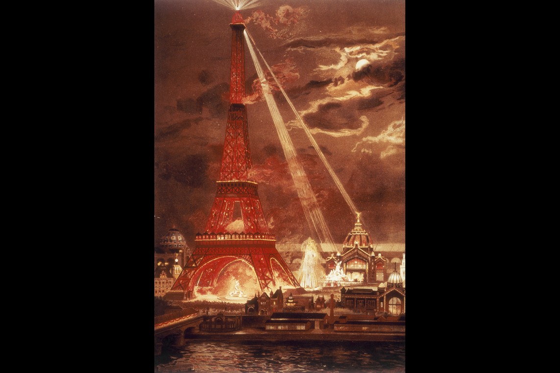 Presentación de diapositivas de la Torre Eiffel iluminada