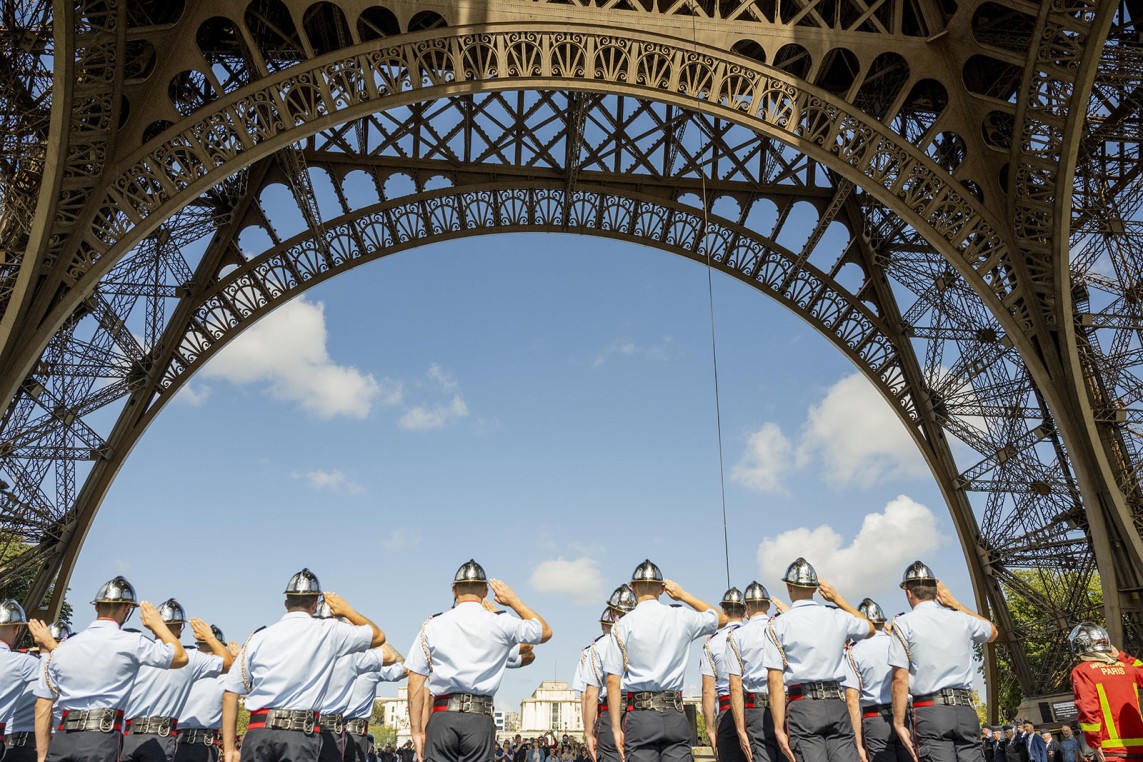 Ceremonia en el atrio por el 80º aniversario de la Liberación de París