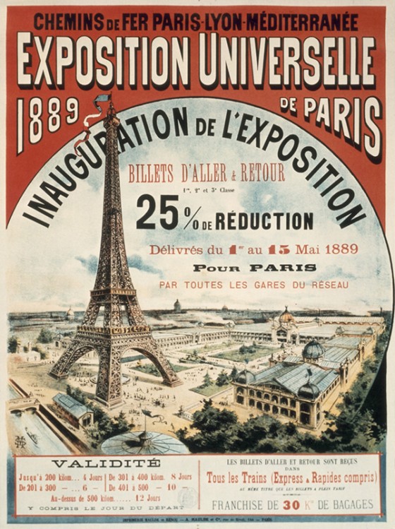 Cartel - Ferrocarril París-Lyon-Mediterráneo - Exposición Universal de 1889